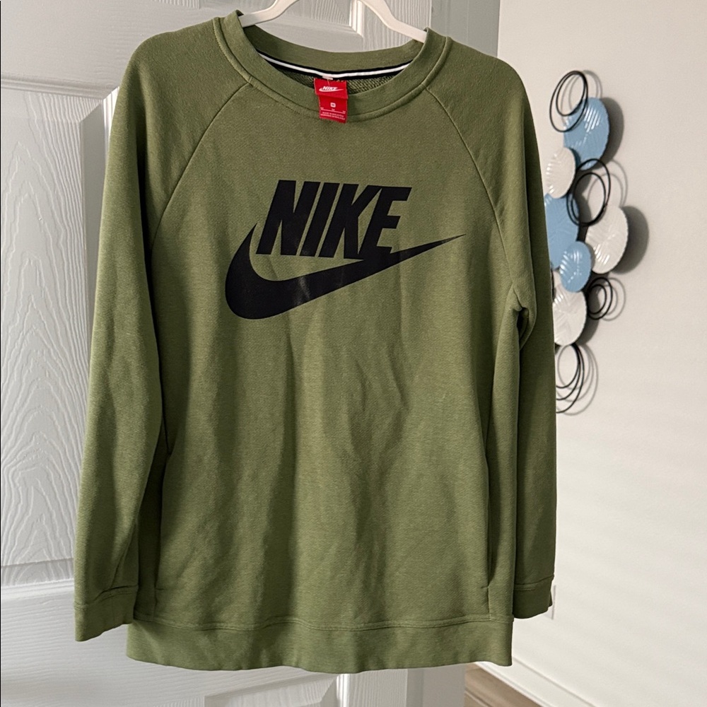 Nike Forest Green Crewneck with Black Logo